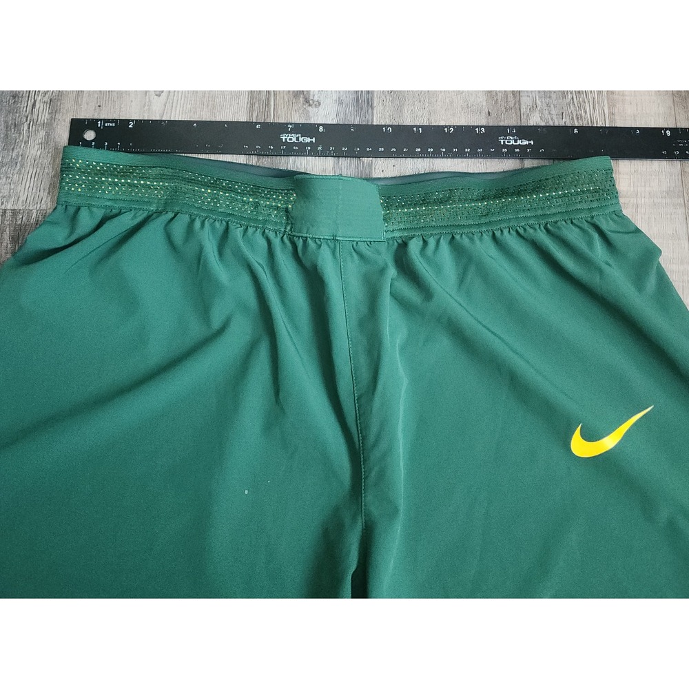 Nike Basketball Shorts Mens 42 Green Yellow Red Perforated Performance 597135 - Picture 2 of 7
